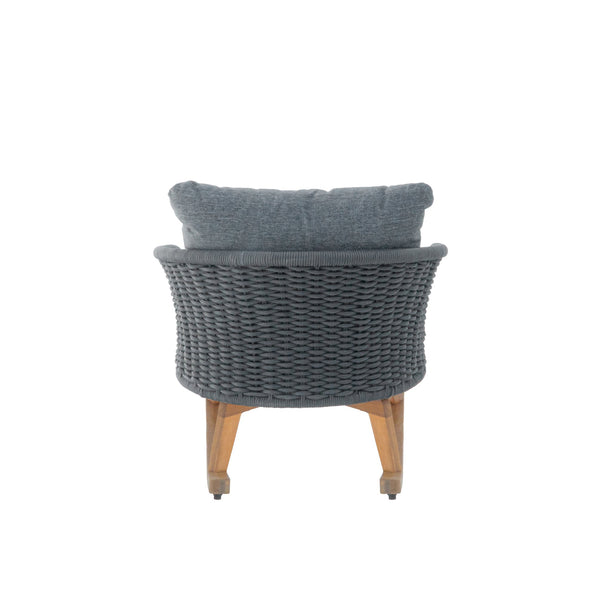 English Elm Christopher Knight Home® - 29.5" Gray Wicker Rocking Chair with Plush Polyester Cushions, Solid Wood Frame, Indoor/Outdoor Cozy Retreat N767P305079G