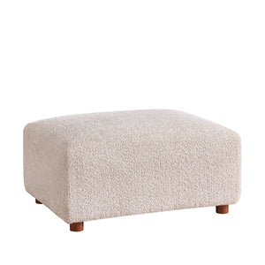 English Elm Aura Boucle Modular Sectional Sofa with Ottoman Four Piece L Shape Living Room Couch N773IS00115S