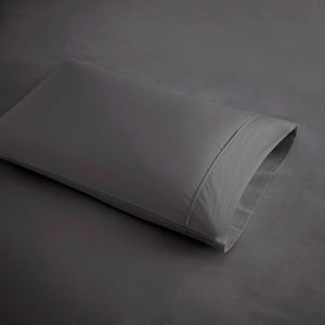 English Elm 4-piece Cal King Sateen Cotton Blend Sheet Set with Cooling Moisture-wicking Finish B035P437444