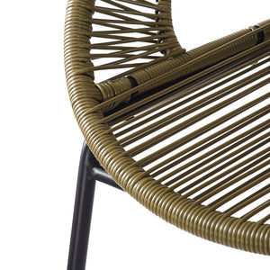 English Elm Christopher Knight Home® - Ferrara Outdoor Faux Wicker Barstool Set of 2 — Ergonomic PE Rattan Seating with Iron Frame, Durable Green N775P266222G