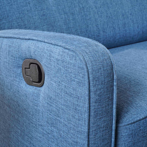 English Elm Christopher Knight Home® - 47" Wide Manual Standard Recliner with Plush Fabric Upholstery, Spacious 47" Seat, Durable Frame, Comfort Blue 61259.00MBLU