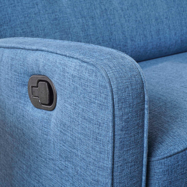 English Elm Christopher Knight Home® - 47" Wide Manual Standard Recliner with Plush Fabric Upholstery, Spacious 47" Seat, Durable Frame, Comfort Blue 61259.00MBLU