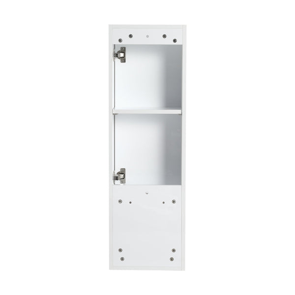 English Elm 72" Freestanding Vanity Combination With Soft-Closing Drawers, Glossy White Storage Solution For Modern Bathrooms W999S00429