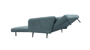 English Elm Lawson 61" Gray Fabric Convertible Loveseat Sleeper with Pillows - Space-Saving Chic Sofa Bed for Apartments B061P264644