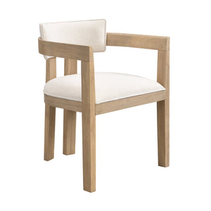 English Elm Christopher Knight Home® - N771P197053H Bouclé Upholstered Dining Chair with Wire-Brushed Rubberwood Frame, Modern Comfort Beige N771P361737A