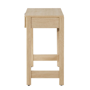 Holmes Modern Writing Desk with Reeded Drawer Coastal Oak WEHOL42OS1CO0 Walker Edison