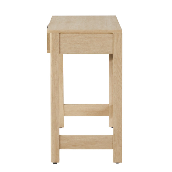 Holmes Modern Writing Desk with Reeded Drawer Coastal Oak WEHOL42OS1CO0 Walker Edison