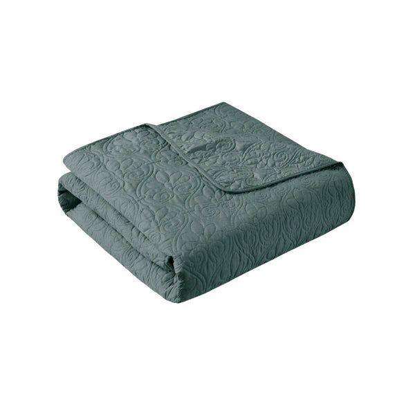 English Elm 3 Reversible Quilt Set Full/Queen with Pre-Washed Cotton Filling, Patterned Quilting, Anti-Microbial Care Green 17.72 L x 15.35 W x 7.87 H B035P266673