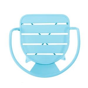 English Elm Christopher Knight Home® - COLMAR Matte Light Blue 3-Piece Metal Bistro Set — Powder-Coated Iron, Weather-Resistant, Stackable Chairs, Slatted Top/Table N773P278409B