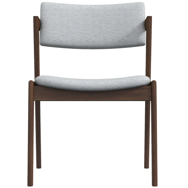 English Elm Ashcroft Furniture - Edwin Mid-Century Light Gray Fabric Dining Chairs Set of 2 — Solid Wood, Cushioned, Versatile Seating, 31.3"H B183P232083