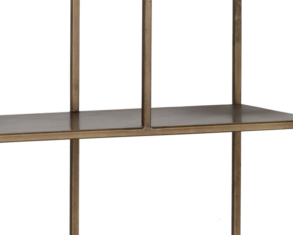 Sunpan Eiffel Bookcase - Stylish Iron Storage Solution for Living Spaces, Office, and Modern Decor Large - 35.5W x 12D x 76.75H