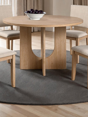 English Elm Classic Round Pedestal Dining Table Rubberwood Matte Finish Seats Four Modern Home Natural B2741P421161