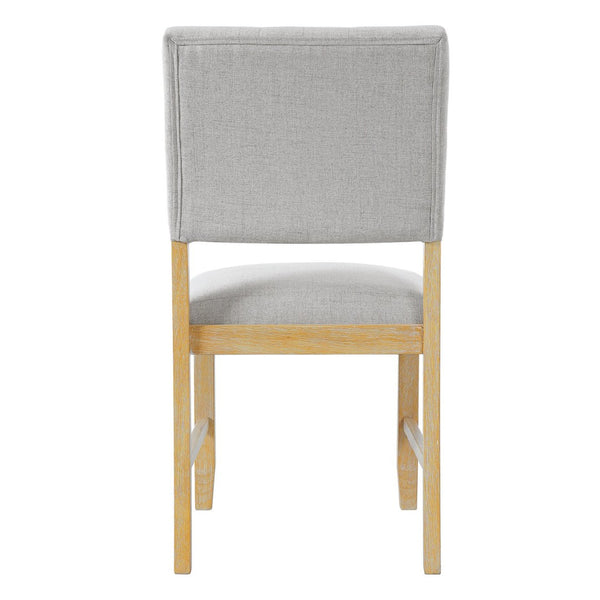 English Elm 6 Piece Farmhouse Dining Set Rubberwood Legs Tufted Chairs Bench Natural Ash Table N752S600015D