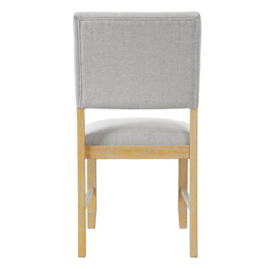 English Elm Wooden Modern Fabric Upholstered Dining Chairs Set of 4 – Farmhouse Style, Padded Seats & Solid Wood Legs Beige+Natural N752P294998D