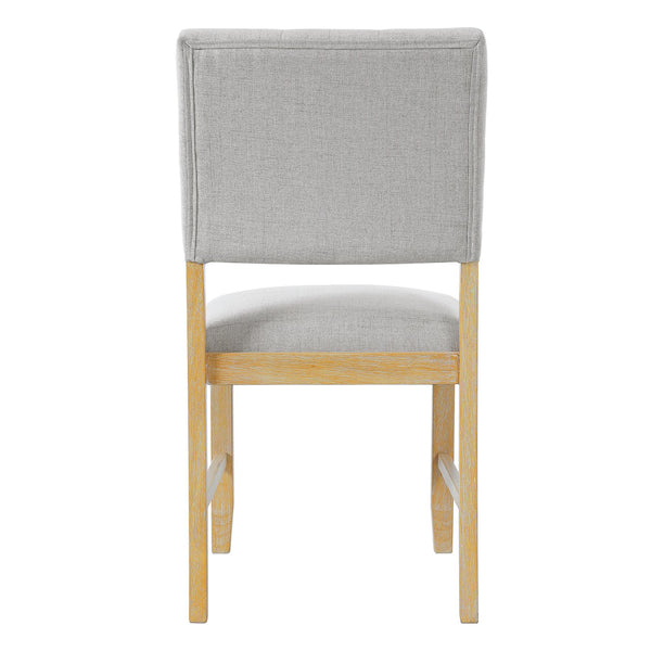 English Elm Wooden Modern Fabric Upholstered Dining Chairs Set of 4 – Farmhouse Style, Padded Seats & Solid Wood Legs Beige+Natural N752P294998D