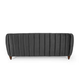 Christopher Knight Home® - Noble House - Richland Modern Glam Velvet Channel Stitch 3 Seater Sofa