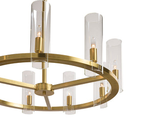 Sunpan Clarabelle Chandelier: Elevate Your Home Decor with Timeless Elegance and Stunning Glass Shades Small - 31W x 31D x 62H