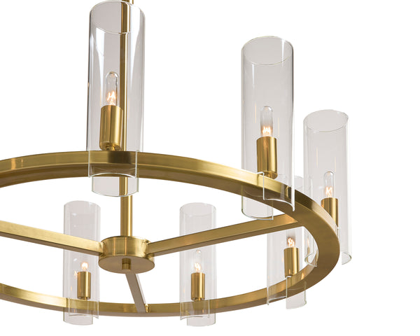 Sunpan Clarabelle Chandelier: Elevate Your Home Decor with Timeless Elegance and Stunning Glass Shades Small - 31W x 31D x 62H