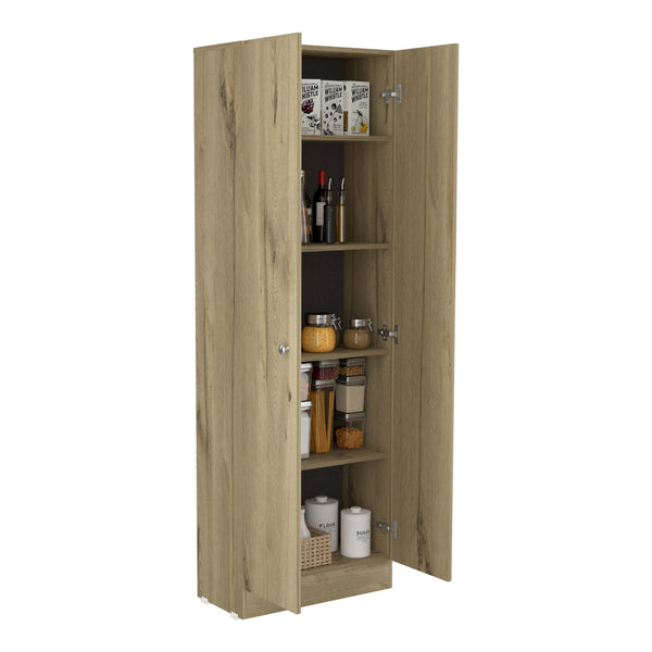 English Elm Virginia Double Door Storage Cabinet with Five Shelves | Space-Saving Modern Kitchen Organizer, Durable B128P148984