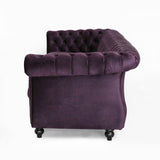 Christopher Knight Home® - Noble House - - Luxurious 3-Seater Purple Velvet Sofa, Featuring A Classic Design With Modern Elegance, Perfect For Adding Sophistication And Style To Any Living Room, Plush Comfort And Durable Craftsmanship