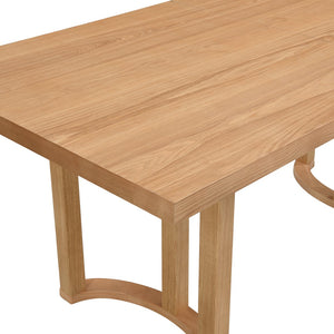 English Elm Christopher Knight Home® - 69 69 INCHES DINING TABLE - Sleek Solid Wood & MDF Rectangular Table with U-Shaped Trestle Base, Seats 6 Natural N771P256927Q