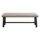 OSP Home Furnishings Callen Bench Grey, Antique Grey base