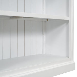 English Elm 83" 5-Tier Bookcase Suite with Adjustable Shelves, Solid Wood Frame, Cable Hole & 55lb Capacity White N751S191920K