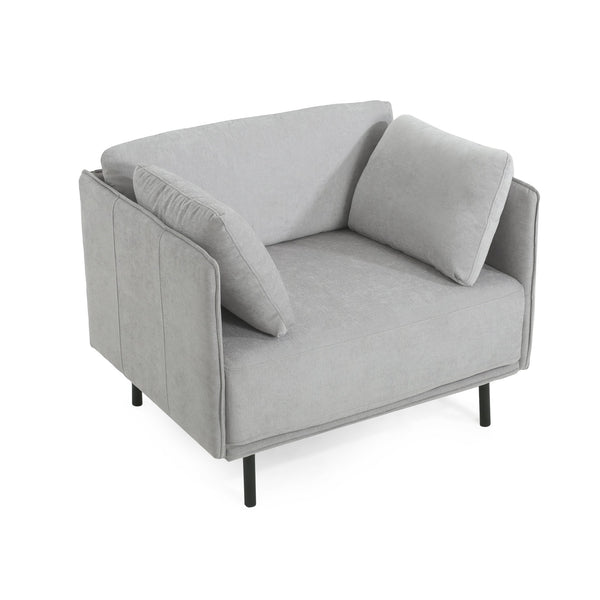 English Elm Christopher Knight Home® - 39" Vintage Grey Lounge Chair - Stylish Polyester Upholstery, Sturdy Wood Frame, Perfect For Any Room N767P208310G
