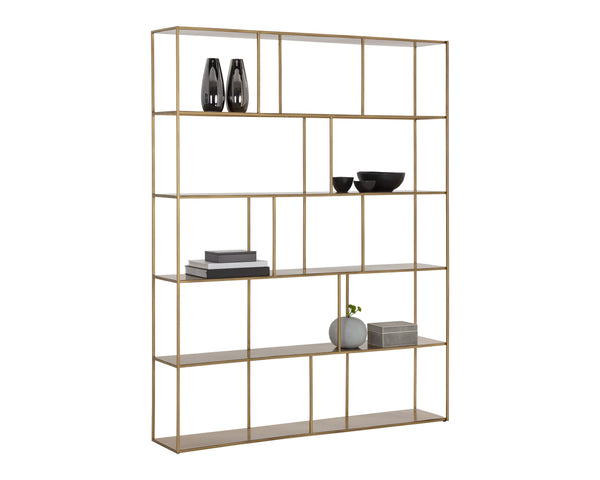 Sunpan Eiffel Bookcase - Stylish Iron Storage Solution for Living Spaces, Office, and Modern Decor Extra Large - 60W x 12D x 77H