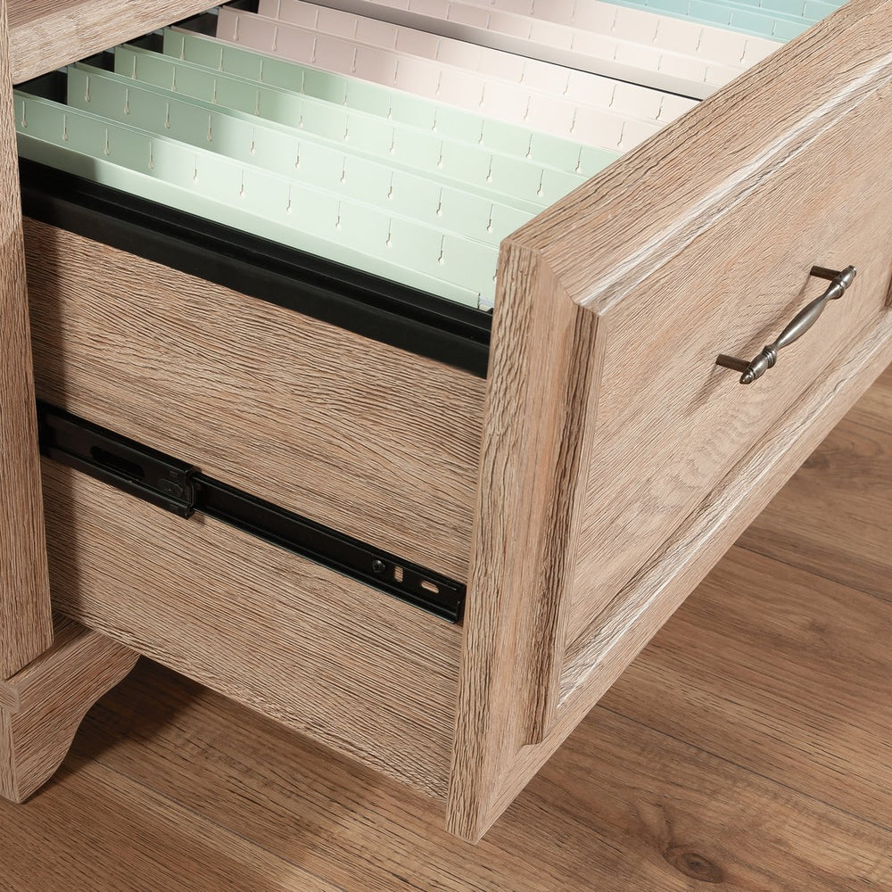 English Elm Bookcase With Adjustable Shelves & Drawer - Versatile Brown Finish For Stylish Storage Solutions B356P367860