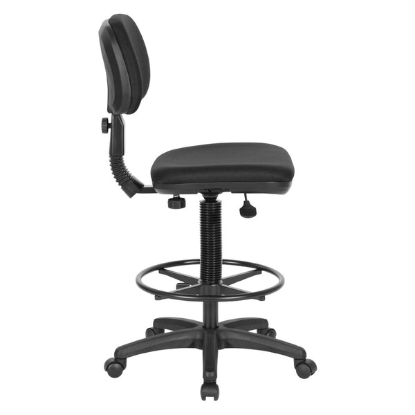 OSP Home Furnishings Sculpture Ergonomic Drafting Chair with Pneumatic Lift Adjustable Footrest Studio Seating DC517-231