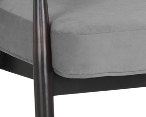 Sunpan CALLEM Counter Stool - Antonio Charcoal, Modern Open-Back Design, Durable Performance Fabric & Luxe Accents 107537