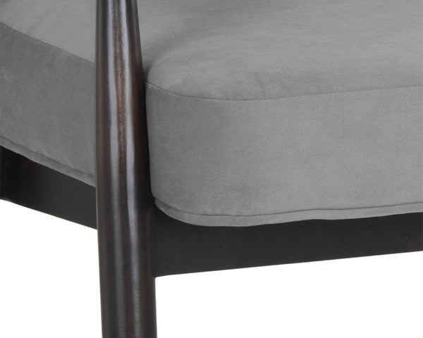 Sunpan CALLEM Counter Stool - Antonio Charcoal, Modern Open-Back Design, Durable Performance Fabric & Luxe Accents 107537