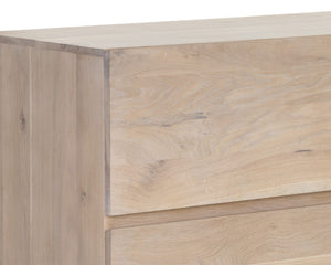 Sunpan ELINA Sideboard - Handcrafted Light Oak Storage Unit with Scandinavian Style and Unique Character 111026