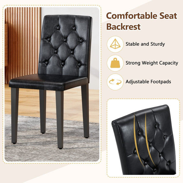 English Elm Table With Integrated Storage And 8 Ergonomic Black Pu Chairs For Modern Dining And Entertaining W1151S04270-GIGA