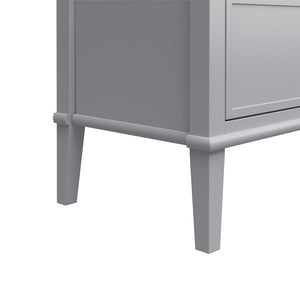 English Elm Valencia Seven Drawer Wide Dresser Dual Tone Laminate Matte Black Pulls Bedroom B2733S00011