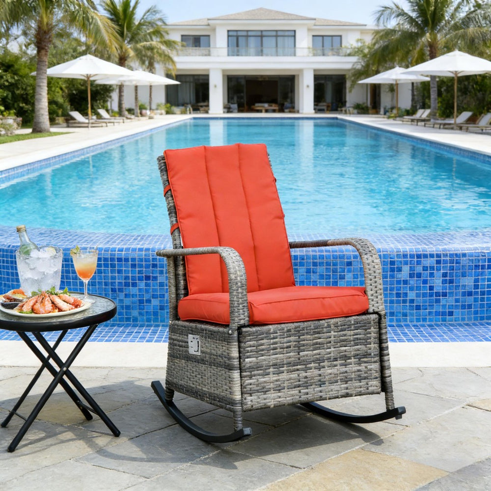 English Elm Outdoor Swivel Patio Chairs Set of 2 Handwoven Pe Rattan Steel Frame 360 Rotate T3971P444735