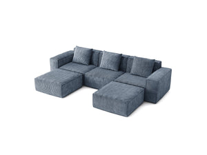 English Elm 118-Inch Modular Sofa Bed - Versatile Cloud Velvet Design For Comfort, Style & Space Saving! W3147S00010