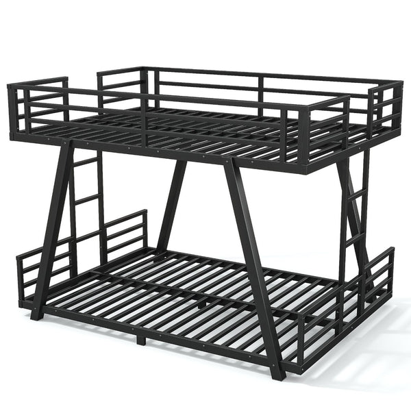 English Elm Twin Over Metal Bunk Bed with Led Lights Usb Ports Drawers and Sofa Conversion W5305S00054