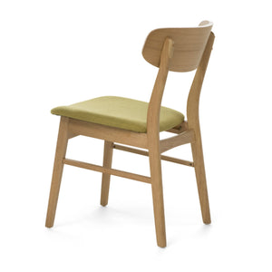 English Elm Christopher Knight Home® - DINING Chair with Cushioned Fabric Seat and Polished Wood Frame — Elegant Modern Comfort for Home Green 58925.00GTE