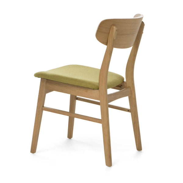 English Elm Christopher Knight Home® - DINING Chair with Cushioned Fabric Seat and Polished Wood Frame — Elegant Modern Comfort for Home Green 58925.00GTE