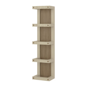 English Elm Chidester Five Shelf Towel Tower Natural Oak Finish Freestanding Bathroom Organizer B097P407601