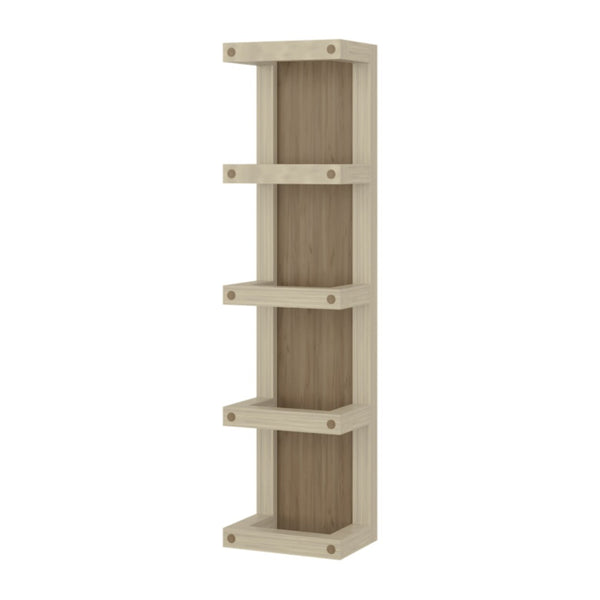 English Elm Chidester Five Shelf Towel Tower Natural Oak Finish Freestanding Bathroom Organizer B097P407601