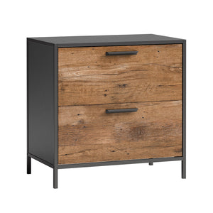 English Elm Lateral File Cabinet In Brown Finish - Stylish, Durable, Space-Saving Storage For Home & Office B356P367904
