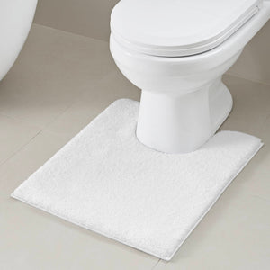 JLA Home Madison Park Signature - Bath Plush High-Pile Rug with Quick-Dry Technology, Non-Skid Backing, OEKO-TEX Certified Comfort White MPS72-164