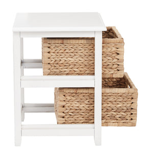OSP Home Furnishings Seabrook Two-Tier Storage Unit White