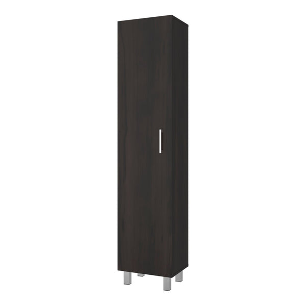 English Elm Natural Finish Slim Tall Cabinet with Fixed Shelves for Laundry and Utility Rooms Walnut B062P476866