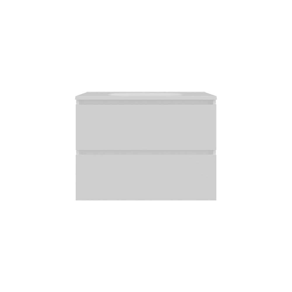 English Elm Bathroom Cabinet Opalo - Space-Saving Storage With Two Shelves & Open Compartment, Modern White Design B070P316862