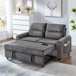 English Elm Swivel Barrel Accent Chair Chenille Tufted Round Club Seat for Living Room Lounge Grey N719S002330E