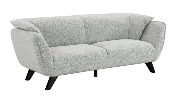 English Elm Nayeli Light Gray Boucle Sofa with Pocket Coil Seats, Sturdy Pine Frame, Plush Foam Cushions, 65" Wide Comfort B2726P265301